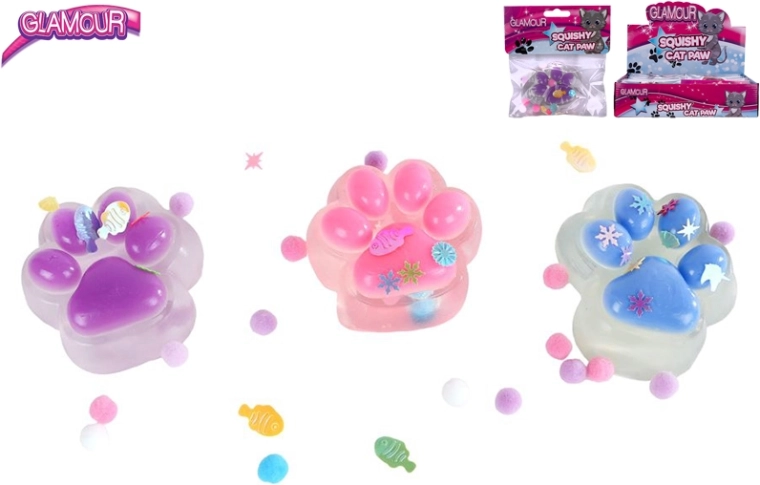 Glamour πατούσα γάτας – αντιστρές παιχνίδι με slime και γκλίτερ