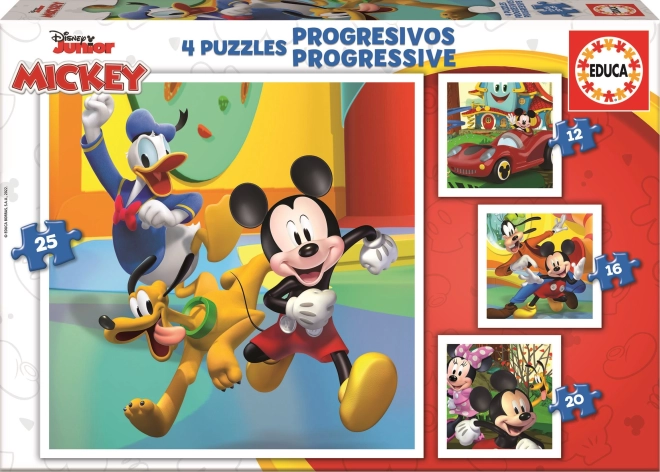 Παζλ Educa Mickey και φίλοι 4 σε 1