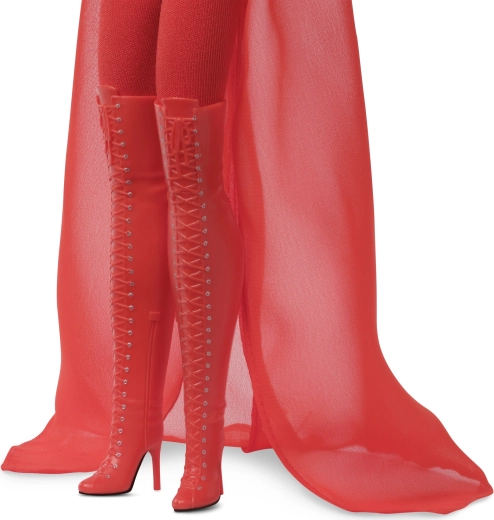 Μπότες πάνω από το γόνατο με κορδόνια