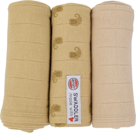 LODGER swaddler Flame tribe σετ 3 τεμ. 70 × 70 cm sand