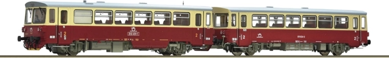 Πετρελαιοκίνητο αυτοκινητάμαξα Roco 810 491-1 με ρυμουλκούμενο βαγόνι ZSSK H0