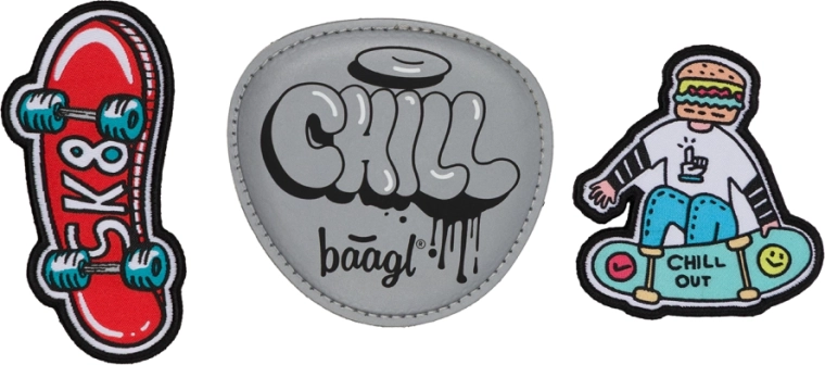 Ανταλλάξιμα σήματα BAAGL Baaglies – σετ 3 τεμ. Chill Skate