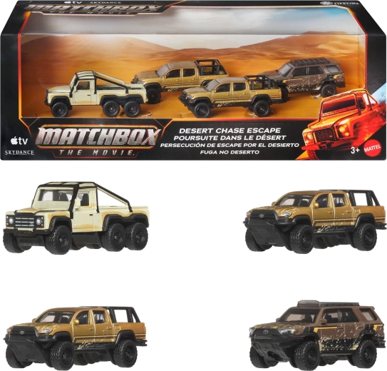 Matchbox The Movie Desert Chase Escape σετ 4 οχημάτων 1:64