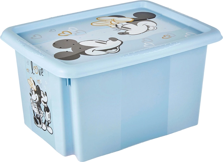 Πλαστικό κουτί αποθήκευσης με καπάκι Mickey 15 l