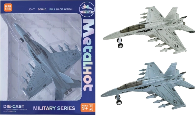 Μεταλλικό μοντέλο μαχητικού F/A-18 Hornet 1:400 με ήχο και φως