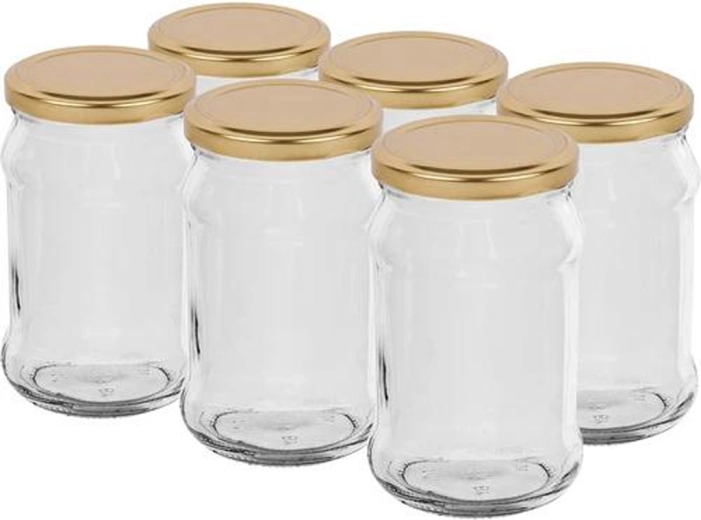 Βάζα κονσερβοποίησης με καπάκι 300 ml Twist, σετ 6 τεμ.