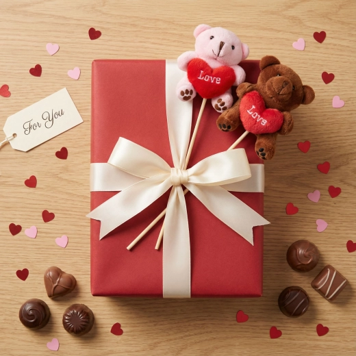 Διακοσμητικό με αρκουδάκι και καρδιά Love για τοποθέτηση - 1 τεμάχιο