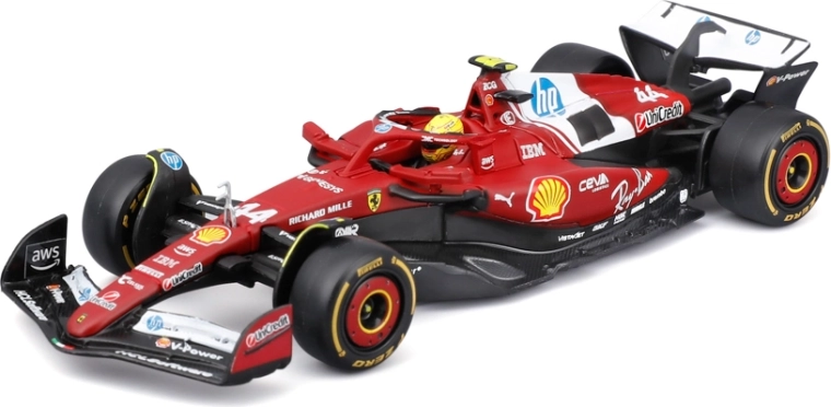 Μοντέλο Bburago Formula 1 Ferrari SF-25 2025 Lewis Hamilton 1:43 σε ακρυλικό κουτί