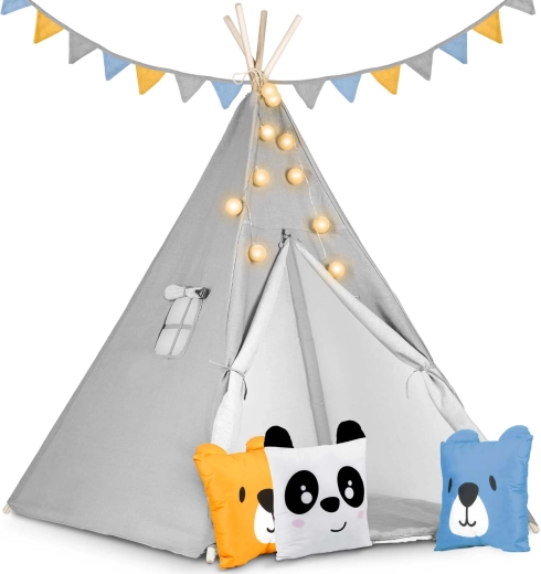 Παιδικό teepee με φωτάκια Nukido – γκρι