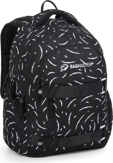 Bagmaster φοιτητικό σακίδιο πλάτης Nomad 25 A μαύρο-λευκό