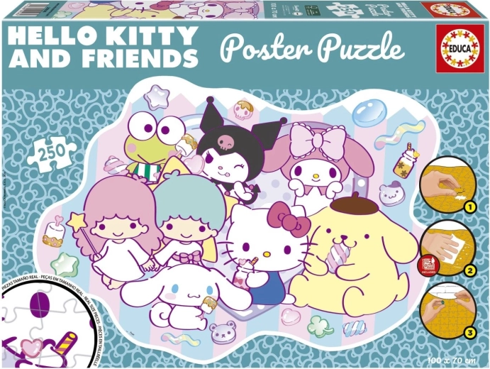 Αφίσα-παζλ Educa Hello Kitty και οι φίλοι της 250 κομματιών