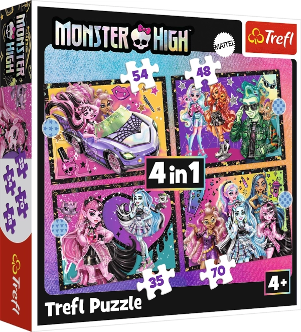 Παζλ 4σε1 MONSTER HIGH Ηλεκτρισμένη μέρα