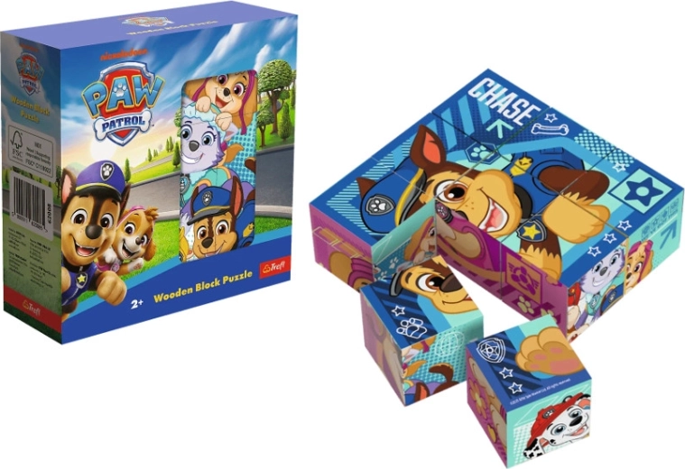 Ξύλινοι κύβοι παζλ Paw Patrol