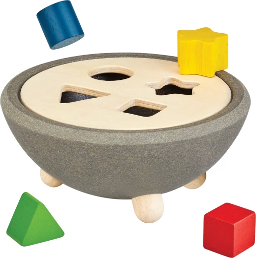 PlanToys ξύλινο παιχνίδι ένθεσης – ταξινόμηση σχημάτων (προχωρημένα σχήματα)