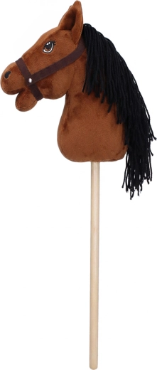 Καφέ αλογάκι σε κοντάρι (hobby horse) 68 cm