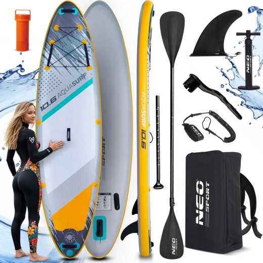 Φουσκωτό paddleboard AQUASURF 10'6 (320 × 84 × 15 cm) με σετ Neo‑Sport