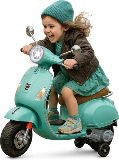 Παιδικό ηλεκτρικό όχημα Vespa GTS 125 σε πράσινο μέντας