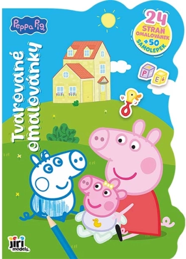 Ομαλόχαρτα με σχήματα Peppa Pig με αυτοκόλλητα - 1 τεμάχιο