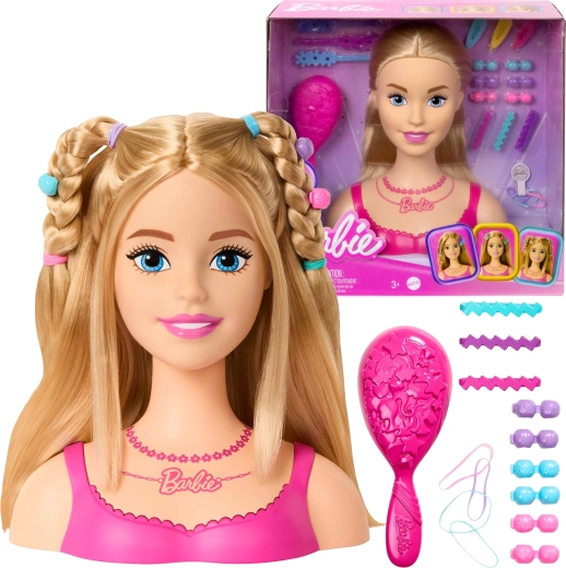 Κεφάλι Barbie για χτένισμα και styling με αξεσουάρ, 20 τεμάχια