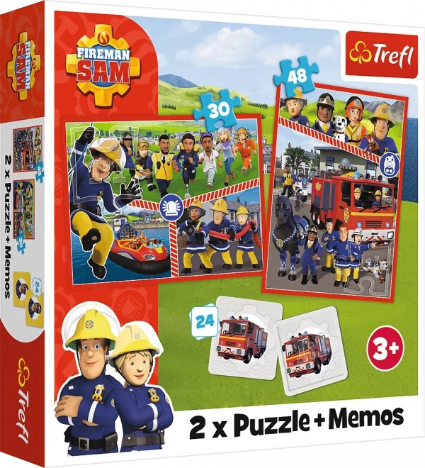 Παζλ 2σε1 Fireman Sam με παιχνίδι μνήμης