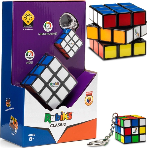 Rubik’s Classic κύβος 3x3 + μπρελόκ 3x3