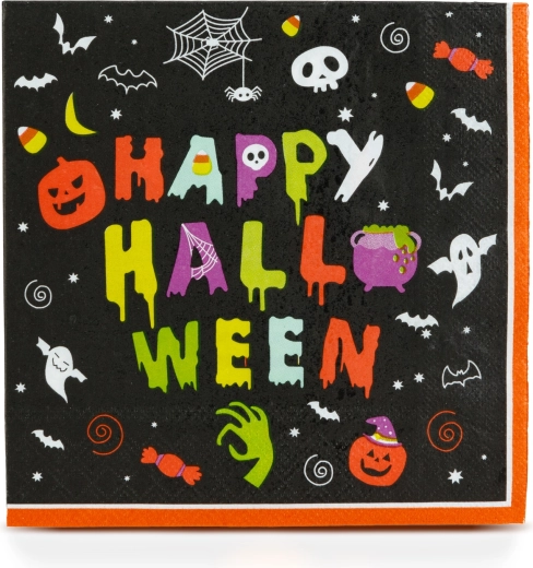 Χάρτινες χαρτοπετσέτες Halloween Happy Halloween, 33 × 33 cm, 16 τεμ.