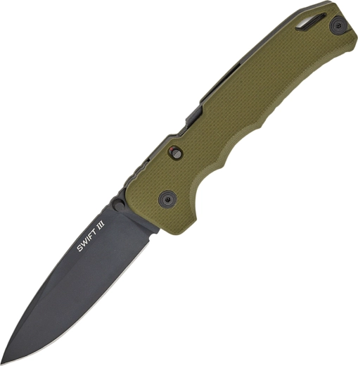 Αναδιπλούμενο τσέπης μαχαίρι Cold Steel Swift III με υποβοηθούμενο άνοιγμα 10,2 cm, G10 πράσινο