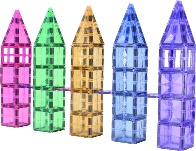 Cleverclixx μαγνητικό σετ κατασκευών Mega Creative Pack Pastel (210 τεμάχια)