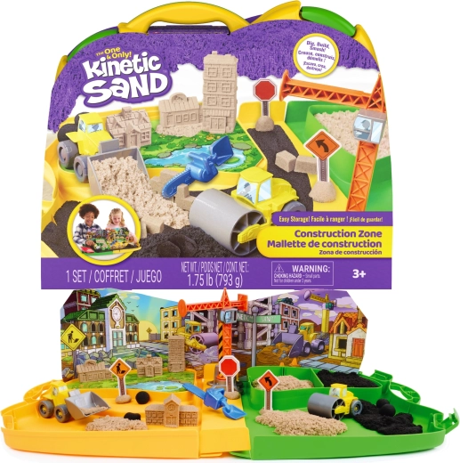Kinetic Sand εργοτάξιο – κινητική άμμος 793 g και αξεσουάρ