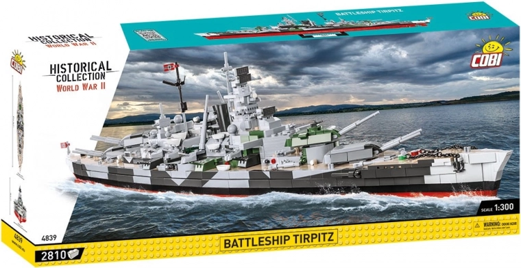 Σετ κατασκευής COBI Historical Collection – θωρηκτό TIRPITZ (1:300, 2810 τεμ.)