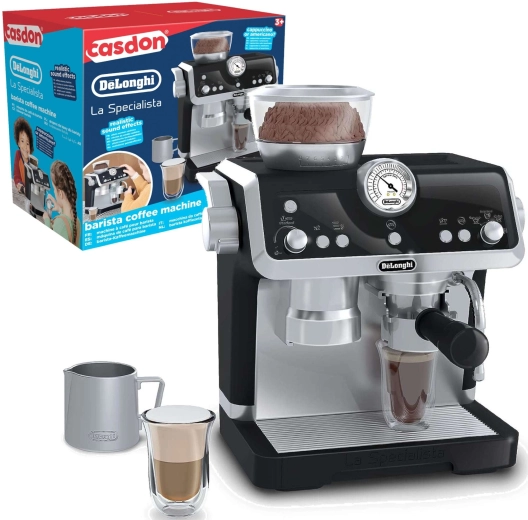 Outlet παιδική μηχανή καφέ με μοχλό DeLonghi με αφροποιητή γάλακτος Casdon – κατεστραμμένη συσκευασία