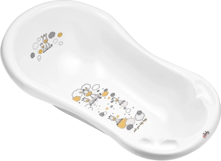 Παιδική μπανιέρα MALTEX Zebra 84 cm – λευκή – Γκρι