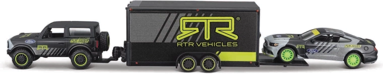 Maisto Design Team Haulers Ford Bronco με τρέιλερ και Ford Mustang GT 1:64