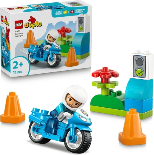 LEGO DUPLO μπλε αστυνομική μοτοσικλέτα