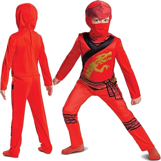 Παιδική στολή LEGO NINJAGO Kai κόκκινη 3–4 ετών (94–109 cm)