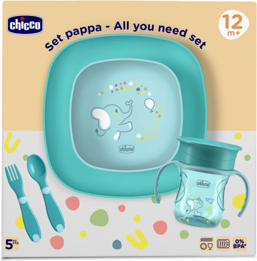 Chicco σετ φαγητού για παιδιά 12m+ μπλε