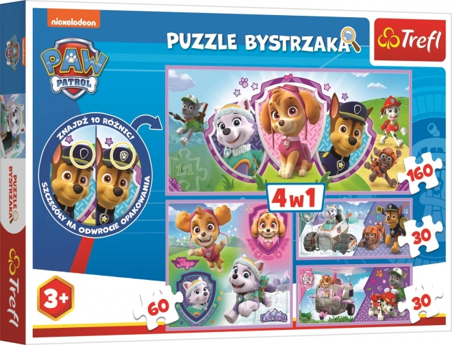 Παζλ με αναζήτηση διαφορών Paw Patrol από την Trefl 4σε1