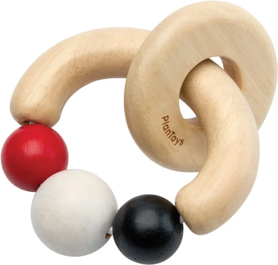PlanToys ράτλ με χάντρες υψηλής αντίθεσης - 1 τεμάχιο