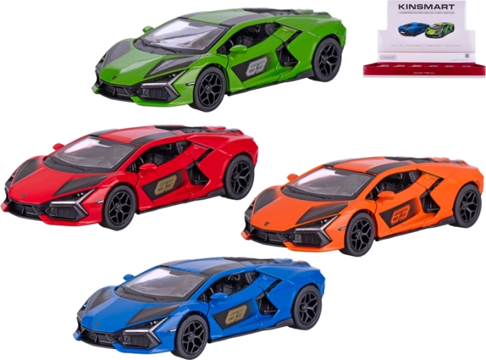 Μεταλλικό μοντέλο αυτοκινήτου Lamborghini Revuelto 1:38 με μηχανισμό οπισθοδρόμησης