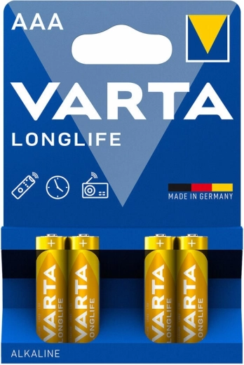 Αλκαλικές μπαταρίες AAA Varta Longlife, 4 τεμ.
