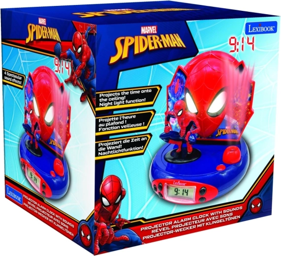 3D παιδικό ξυπνητήρι με προβολέα SPIDER-MAN