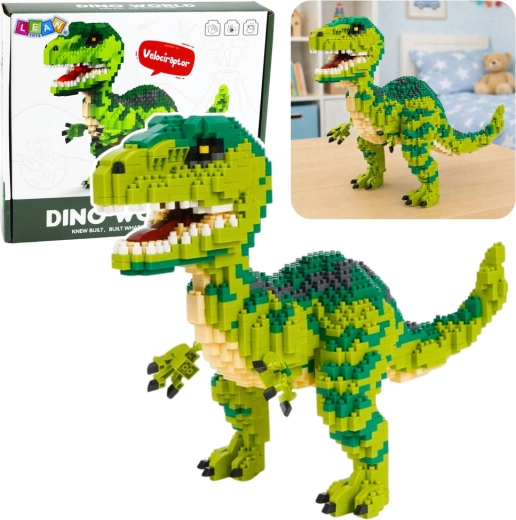 Σετ κατασκευής δεινόσαυρου Velociraptor, τρισδιάστατη φιγούρα, 1457 κομμάτια