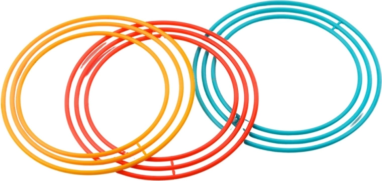 Χρωματιστοί κρίκοι σε τρία μεγέθη