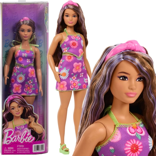 Κούκλα Barbie Fashionistas με φόρεμα με λουλουδάτο μοτίβο