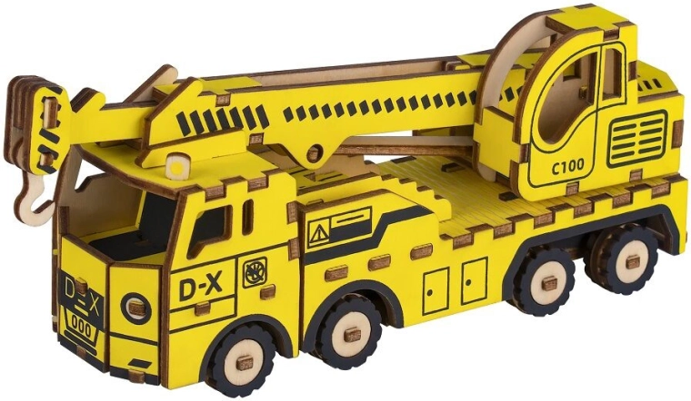 Woodcraft ξύλινο 3D παζλ Γερανοφόρο όχημα