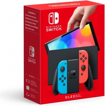 Nintendo Switch μοντέλο OLED, νέον μπλε και κόκκινο