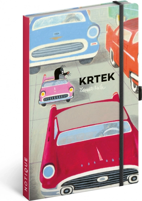 Κομψό σημειωματάριο Krtek a autíčko, με γραμμές 13 × 21 cm