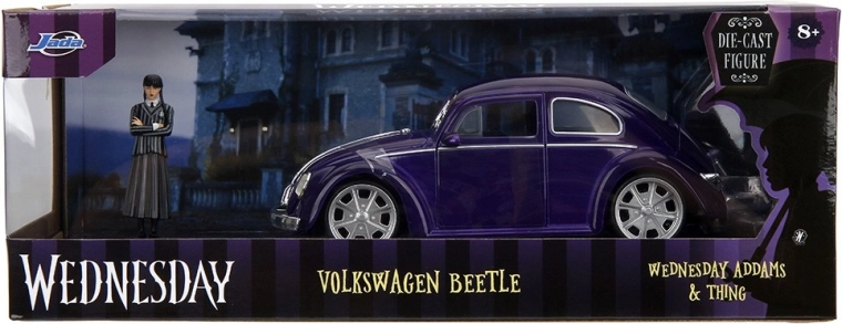 Μεταλλικό μοντέλο Wednesday – Volkswagen Beetle 1:24 με φιγούρα