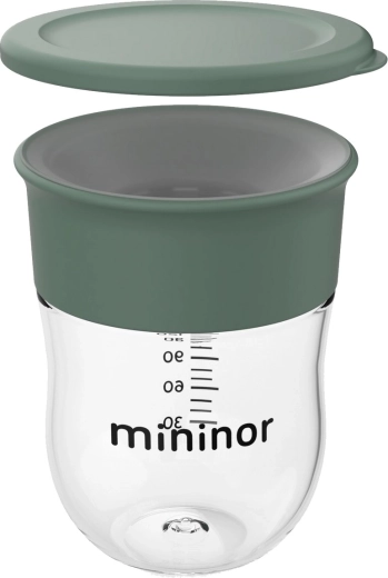 Εκπαιδευτικό ποτηράκι Mininor 220 ml willow green