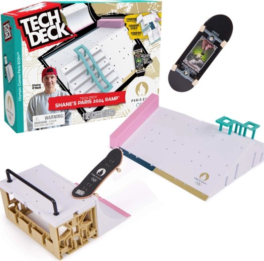 Tech Deck fingerboard ράμπα Shane O'Neill Paris 2024 με σανίδα